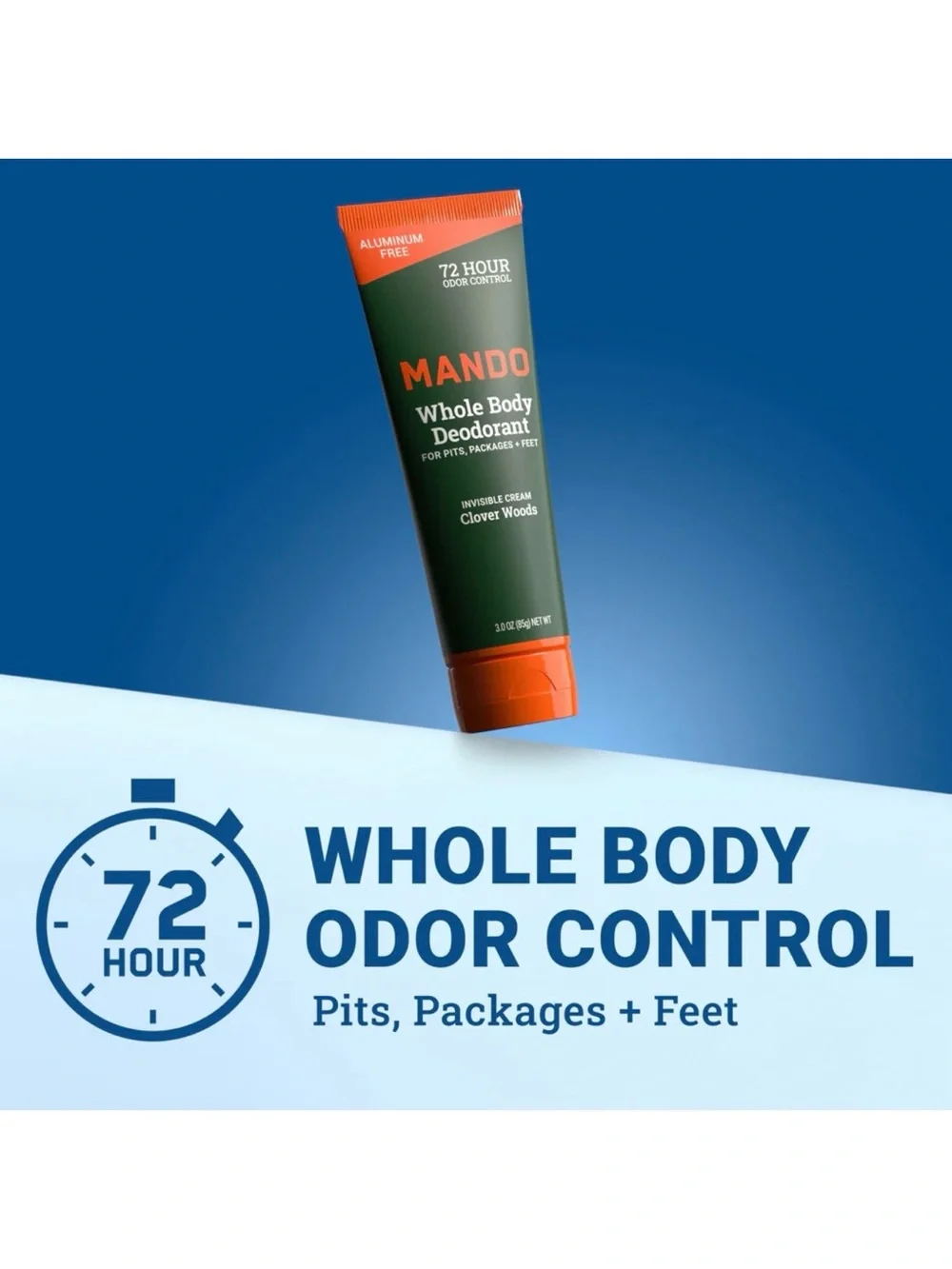 Mando Clover Woods Invisible Cream Whole Body Deodorant 3oz